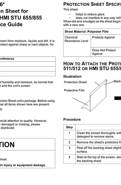 schneider施耐德HMIZS6. Screen Protection Sheet